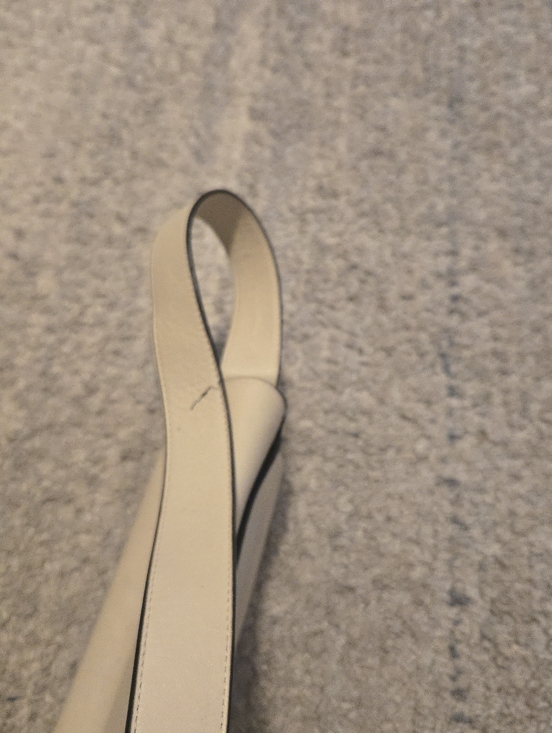 STAUD Cream Leather Valerie Baguette Shoulder Bag - Minimalist Chic - Picture 9 of 16